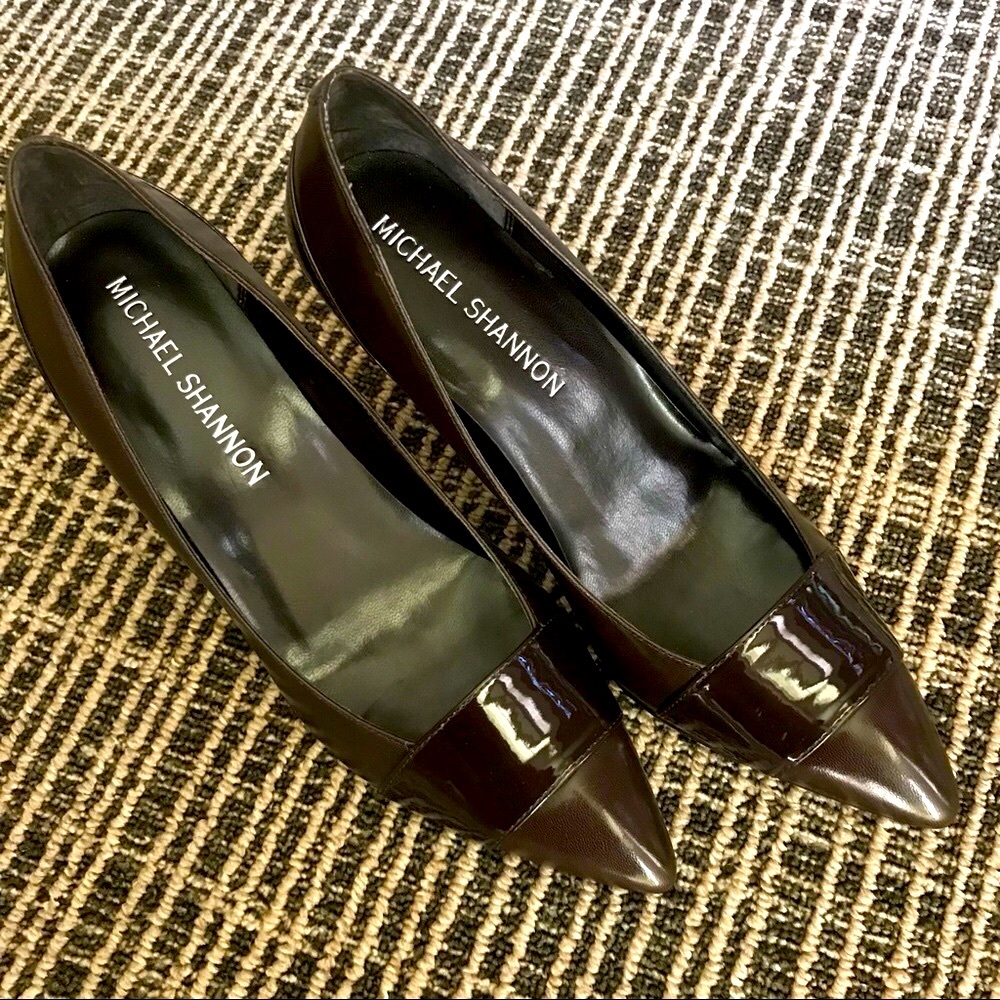 Michael Shannon Brown Leather Heels Women’s 6
